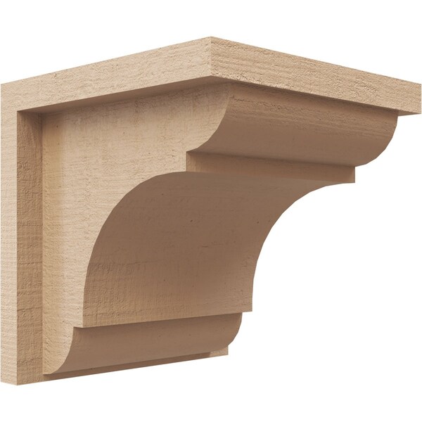 Ekena Millwork 5"W x 5"D x 5"H Wide Bryant Rough Cedar Woodgrain TimberThane Corbel, Primed Tan CORUR05X05X05BRYRCPR - main